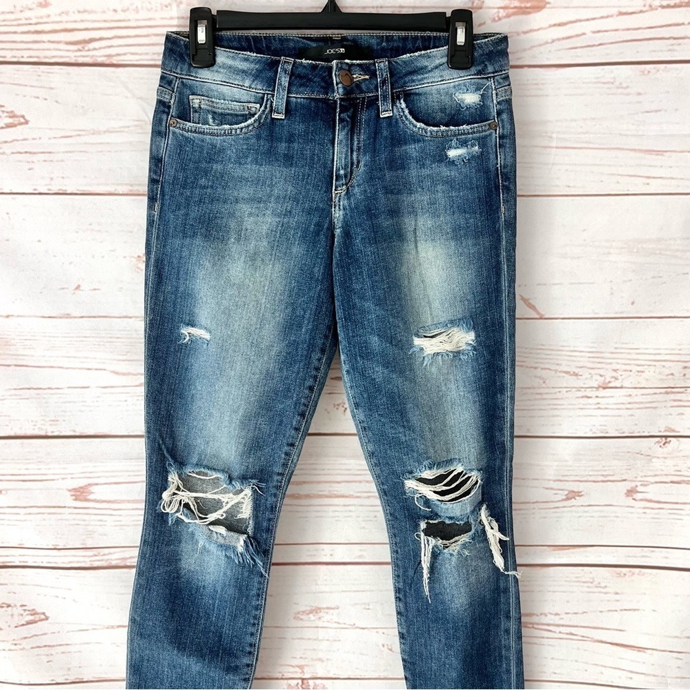 Joe’s Jeans Keagan Super Soft Destroyed Skinny Stretch Jeans 26 - Picture 6 of 14
